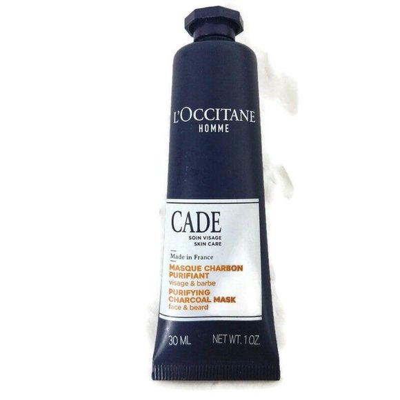 L'Occitane CADE Men's PURIFYING CHARCOAL MASK 1 oz/ 30 ml New - Picture 2 of 5